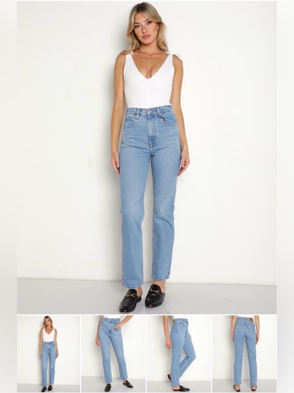 Levi’s 70’s slim straight Light Wash High-Rise Straight Jeans 24